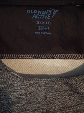 Old Navy Active Heathered Charcoal Gray Performance Tank Top